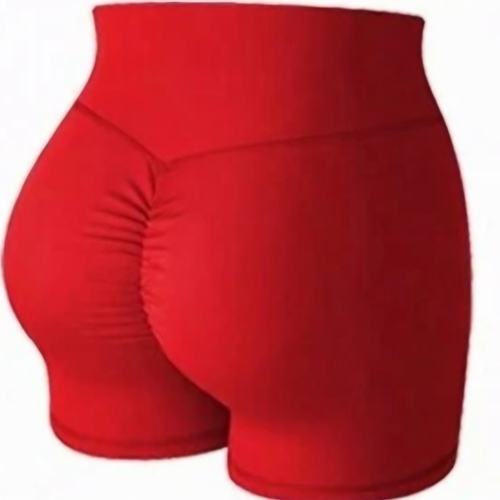 Free People Movement Coral Scarlet Bike Shorts With Scrunch Booty!